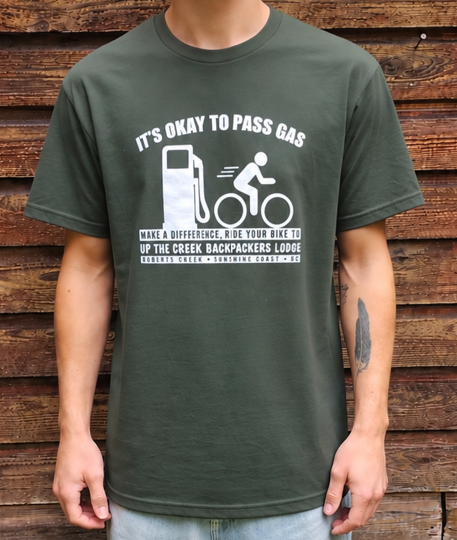 It's Okay to Pass Gas T-Shirt -Dark Green