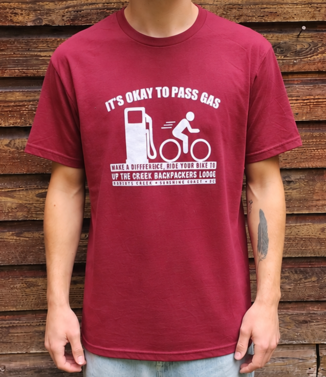 It's Okay to Pass Gas T-Shirt -Burgundy
